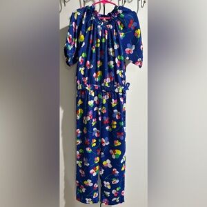 Crewcuts Blue Floral Jumpsuit